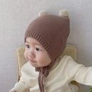 Winter Spring Crochet Baby Hat Soft Pompom Infant Toddler Cap Beanie Solid Color Kids Knitted Warm Bonnet Hat