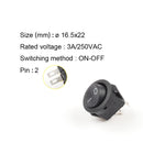 5pcs KCD1-105 Diameter Small Round Boat Rocker Switches Black Mini Round Black White Red 2 Pin ON-OFF Rocker Switch