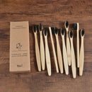 10PCS Colorful Toothbrush Natural Bamboo Tooth Brush Set Soft Bristle Charcoal Teeth Eco Bamboo Toothbrushes Dental Oral Care