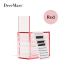 DeceMars False Eyelashes Storage Box 5 Layers Acrylic Pallet Lash Holder RED/BLUE/WHITE