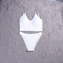 ATHVOTAR 2PCS Bra Sets Seamless Underwear Set Ribbed Bra Top Low-Waist Women Panties Female Bralette Lingerie New