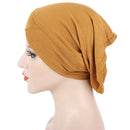2022 Women Solid color Under Scarf Cap turban femme musulman Ready to wear hijab cap female headscarf bonnet muslim inner hijabs