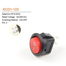 5/10Pcs Diameter 16.5mm 3A/250VAC Round Boat Rocker Switch KCD1-105 On-Off Snap SPST Black 2Pin Power Switch Push Button Switch