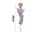 2021New Baby Pacifier Clip Newborn Linen Cotton Animal Wooden Pacifier Chain Nipple Soother Dummy Eco-friendly Material Holder
