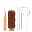 LMDZ Leather Sewing Kit with Waxed Thread Leather Needle Sewing Awl Thimble Leather Working Tools for Shoemaker Canvas Repair