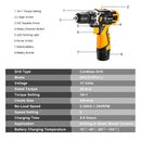 DEKO 12V 16V 20V Cordless Drill Electric Screwdriver Mini Wireless Power Driver Lithium-Ion Battery Home DIY 18+1TorqueSettings