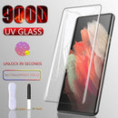 900D UV Tempered Glass For Samsung Galaxy S21 Plus Ultra S22 Screen Protector Note 20 10 9 8 Plus S10E S20 5G S 21 5G S10+ Film