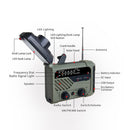 Portable Radio Hand Crank AM FM NOAA Emergency 3-in-1 Reading Lamp Flashlight Solar Charging Telescopic Antenna,SOS Alert