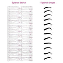 12Styles/set Eyebrow Stencil Set Reusable DIY Eye Brow Drawing Guide Styling Shaping Grooming Template Card Easy Makeup