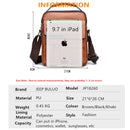 JEEP BULUO Luxury Brand Men Crossbody Messenger Bags Business Casual Handbag Male Spliter Leather Shoulder Bag Large Capacity