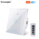 Wifi EU Wall Touch Switch Smart Light Switch 1/2/3 Gang No Neutral Wire Required Tuya Smart Life Home Support Alexa Google Home