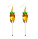 Earring For Women Resin Lollipop Drop Earrings Children Jewelry Custom Made Handmade Cute Girls Cotton Candy Gift