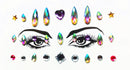 3D Sexy face tattoo stickers Temporary tattoos glitter fake tattoo rhinestones for woman Party face Jewels tatoo