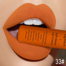 QIBEST Brand 34 Colors Liquid Lipstick Waterproof Matte Nude Lipstick Pigment Red Long Lasting Lip Gloss Women Makeup Lipgloss