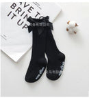 New Kids Socks Toddlers Girls Big Bow Knee High Long Soft Cotton Lace baby Socks Kids Solid Colour Cute Bow Girls Socks