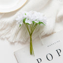 60PCS Artificial Flowers Mini Bouquet Stamen Wedding Party Christmas Decorations for Home DIY Handmade Wreaths Craft Fake Plants