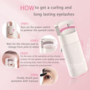 ANLAN Electric Heated Eyelash Curler Long-Lasting Curl Electric Eye Lash Perm Eyelashes Clip Eyelash Curler Device Makeup Tools