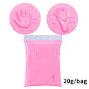 2021E Baby Care Air Drying Soft Clay Baby Handprint Footprint Imprint Kit Casting Parent-Child Hand Inkpad Fingerprint Kids Toys