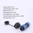 SP13 IP68 waterproof connector male plug & female socket 1/2/3/4/5/6/7/9 pin panel Mount wire cable connector aviation plug