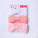 3Pcs/set Baby Headband Floral Solid Color Dot Printed Pink Bows Newborn Baby Girl Headband Hair Accessories Girls Turban