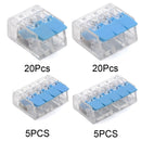 (30&50Pieces) Lever Nuts-3 New style compact Splicing Connectors Quick Disconnect Wire Connectors AWG 24-12