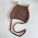 Winter Spring Crochet Baby Hat Soft Pompom Infant Toddler Cap Beanie Solid Color Kids Knitted Warm Bonnet Hat