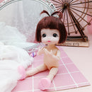Adollya 16cm BJD Doll Nude Body Ball Jointed Swivel Doll 3D Eyes 13 Moveable Joints Body Make-up Princess 1/12 BJD Dolls