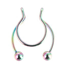 Stainless Steel Fake Piercing Nose Ring for Women Men Magnetic Septum Piercing Nose Cuff Punk Hip Hop Fake Body Jewelry Ear clip