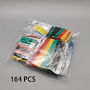 164pcs 328pcs 2:1 Heat Shrink Tube Kit Shrinking Assorted Polyolefin Insulation Sleeving Wire Cable 8 Sizes