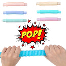 1/5Pcs Luminous Pop Tubes Sensory Fidget Toy Stress Relieve Toys Autism Anti-stress Plastic Bellows for kids Squeeze Gifts Toys