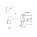 20Pcs SS12D00 Interruptor on-off mini Slide Switch 3pin 1P2T 2 Position High quality toggle switch Handle length:3MM/4MM/5MM/6MM