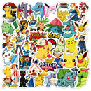 10/50pcs Kawaii Pokemon Anime Stickers Pikachu Stickers Laptop Suitcase Skateboard Guitar Phone Cartoon Stickers Kid Gift Toys