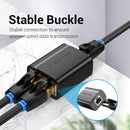 Vention RJ45 Splitter 1 to 2 RJ45 Splitter Network Adapter Female Network Extender Extension Connector for Laptop Ethernet Cable