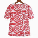 Embroidery Women Blouse Summer 2022 New Fashion Long Sleeve Female Smock Shirt Top Clothing Wears