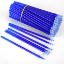 200Pcs Erasable Pen Refills Set Blue Black Ink Writing Gel Pens Refills Washable handle for School Office Stationery Supplies