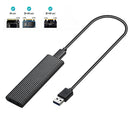 Dual Protocol M2 NVMe/SATA SSD Case 10Gbps HDD Box M.2 NVME NGFF SSD to USB 3.1 Enclosure Type-C to Type-A for M.2 Hard Disk