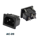 IEC320 C14 Electrical AC Socket 3 pin red LED 250V Rocker Switch 10A fuse female male inlet plug connector 2 pin socket mount