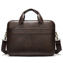 WESTAL Men's Bag Genuine Leather Men Briefcase for Laptop 14 Messenger Men's Leather Bag Business Portfolio for Document A4 7022