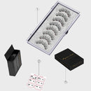 LEKOFO 8PCS 5 Magnets 3D Magnetic False Eyelashes Handmade Artificial Faux Cils Magnetic Natural Mink Eyelashes with Tweezers