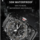Sport Watch Military Watch For Men Alarm Clock Stopwatch LED Digital Back Light Dual Time Display 8008 Men&