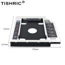 TISHRIC 9.5 12.7mm HDD Caddy Aluminum Universa SATA 3.0 2.5" SSD CD DVD to HDD Case Optibay Enclosure CD-ROM ODD