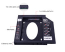 CHIPAL Second 2nd HDD Caddy 9MM 9.5MM 12.7MM SATA 3.0 for 2.5'' SSD Case Hard Disk Drive Adapter for Laptop CD DVD-ROM Optibay