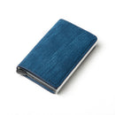 Custom Name Business Bank Credit Card Holder Men Wallet Coin Leather Wallet RFID Aluminium Box CardHolder with Money Clips Purse