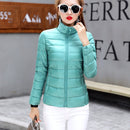 Light Duck Down Puffer Coat Women 2022 Autumn Coats Warm Duck Down Female Casual Jacket Stand Collar Pocket Lady Slim Jacket 3XL