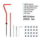 XCAN Thread Repair Tool 25pcs M3/M4/M5/M6/M7/M8/M10/M12/14 for Restoring Damaged Thread Spanner Wrench Twist Drill Bit Hand Tool