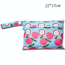 Baby Diaper Bag Cartoon Print Waterproof Wet Dry Nappy Zipper Handbag Stroller Carry Pack Travel Outdoor Wet Diaper Storage Bags