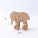 1PC Baby Toy Beech Wood Blocks Cartoon Car Educational Montessori Toys Children Teething Play Gym Baby Birthday Gift Products