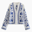 Embroidery Women Blouse Summer 2022 New Fashion Long Sleeve Female Smock Shirt Top Clothing Wears