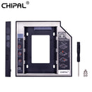 CHIPAL 2nd HDD Caddy 12.7mm 9.5mm SATA 3.0 2.5'' HD Hard Disk Drive Enclosure SSD Case Box For Laptop CD-ROM DVD-ROM Optical Bay