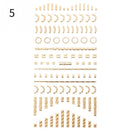 1PC Silver Gold Lines Stripe 3D Nail Sticker Geometric Waved Star Heart Self Adhesive Slider Papers Nail Art Transfer Stickers
